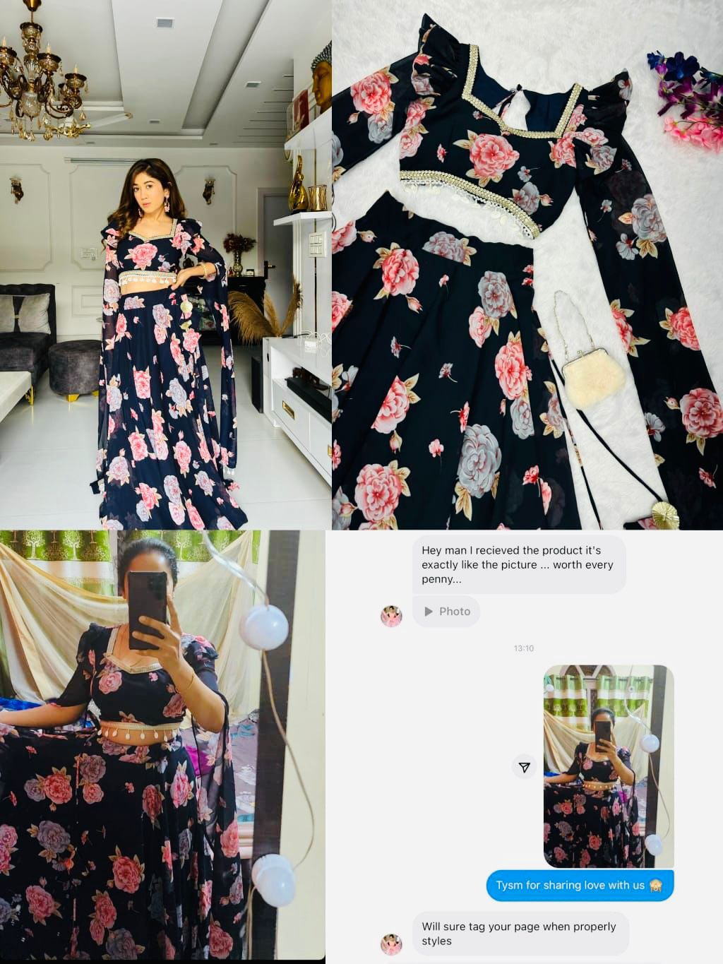 Exclusive Navy Blue Colored Kalamkari Printed Georgette Lehenga Choli with Designer Lace Blouse – Ready to Wear