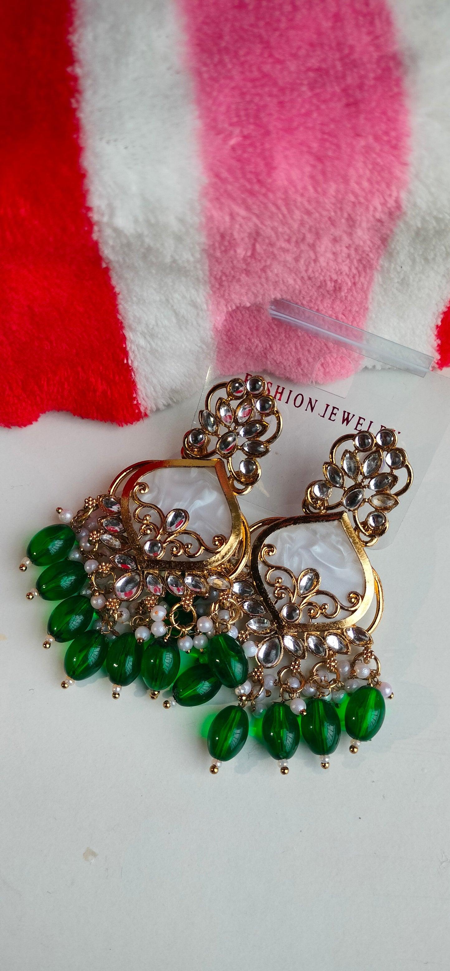 Elegant Green Colored Pearl Jhumki Earrings for Women & Girls – Traditional Oxidized Silver Ethnic Jewelry