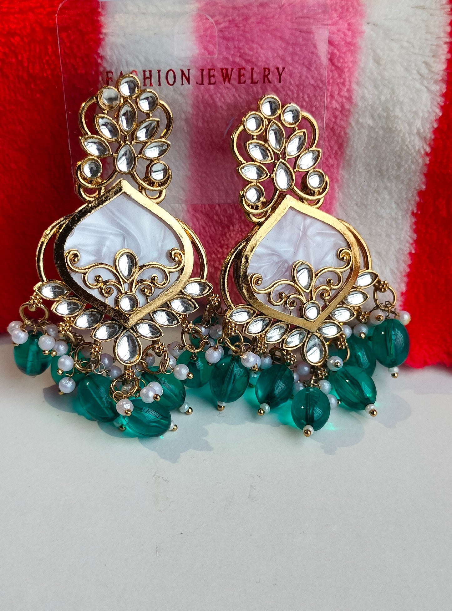 Elegant Cyan Blue Colored Pearl Jhumki Earrings for Women & Girls – Traditional Oxidized Silver Ethnic Jewelry