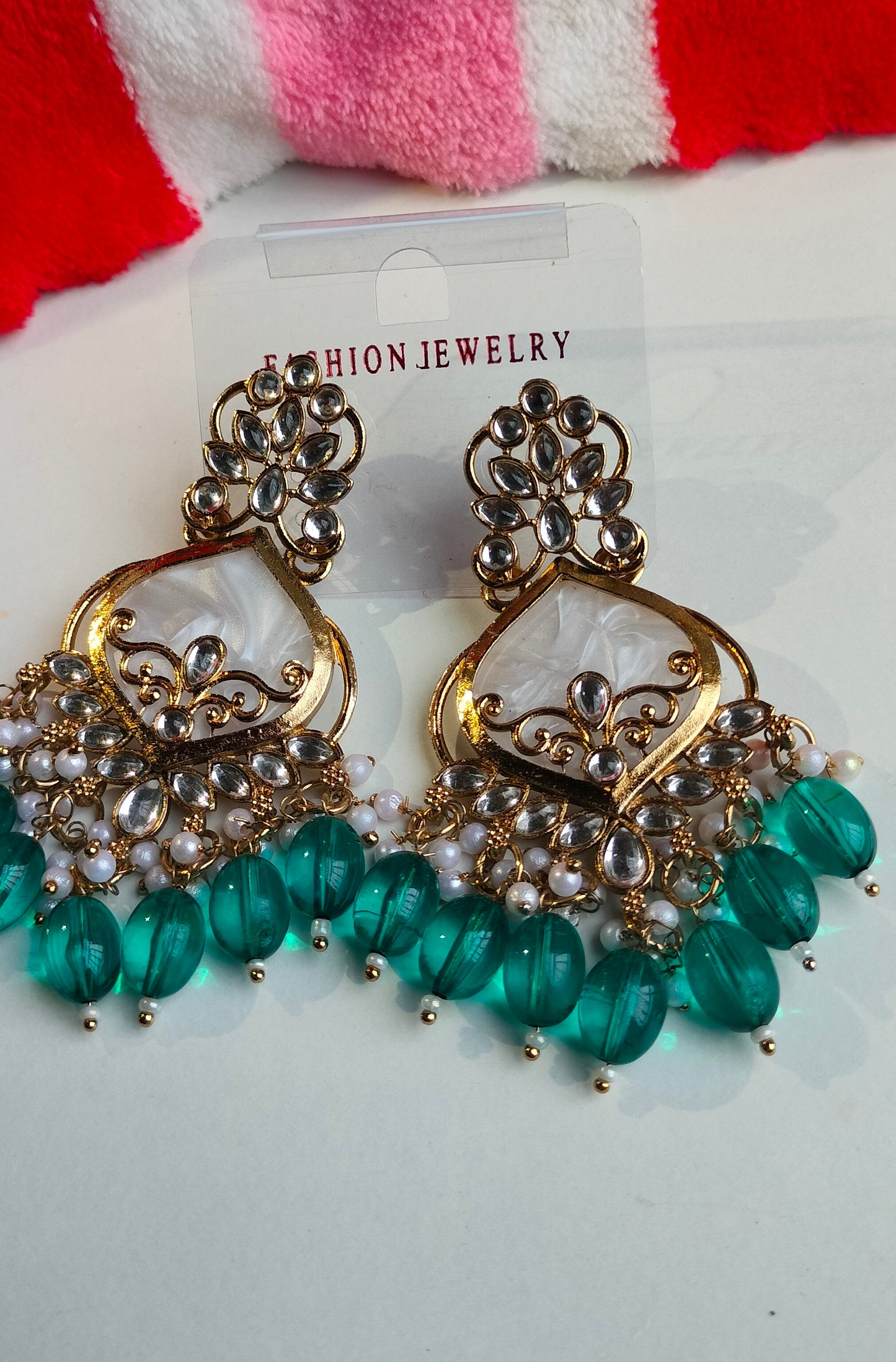 Elegant Cyan Blue Colored Pearl Jhumki Earrings for Women & Girls – Traditional Oxidized Silver Ethnic Jewelry