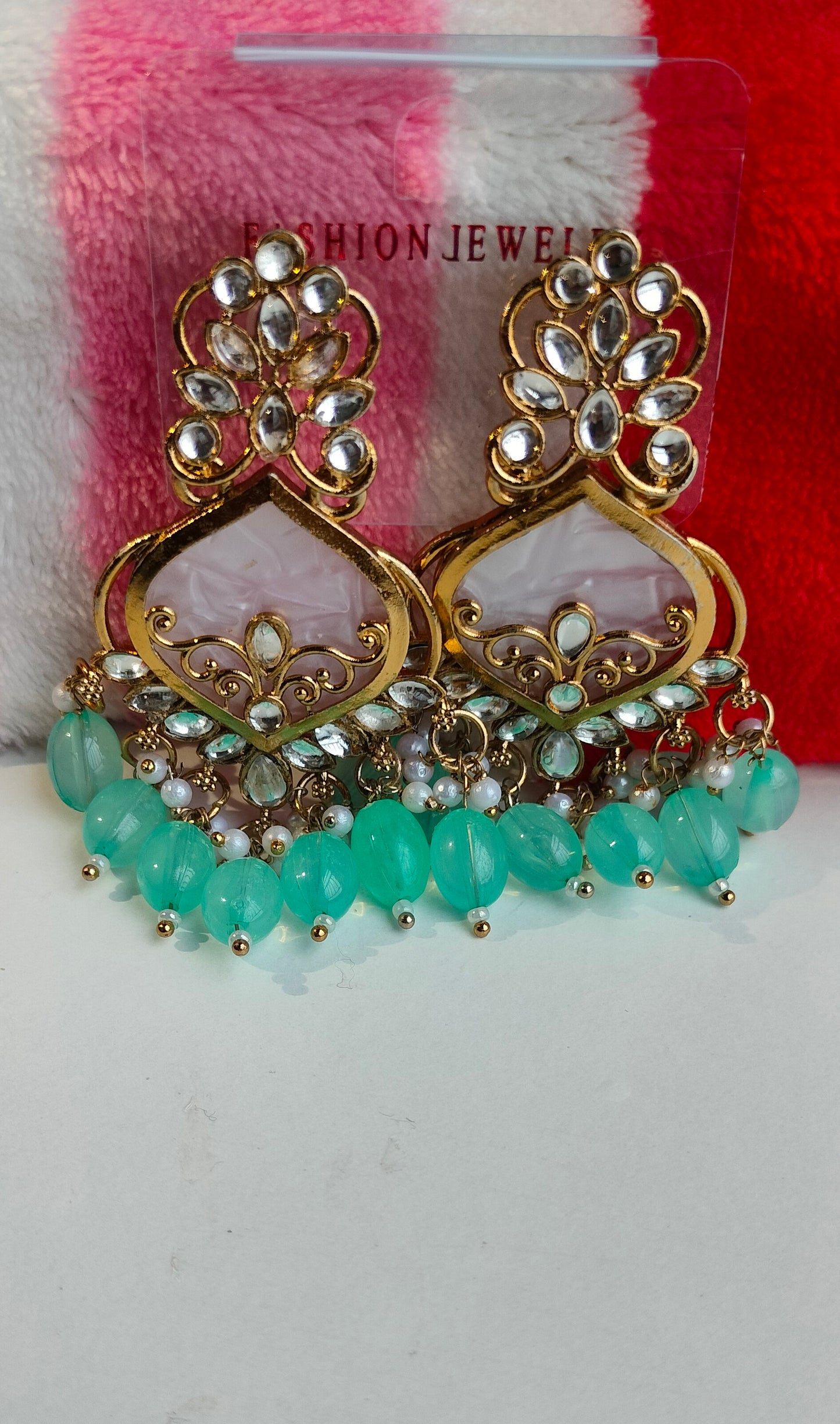 Elegant Rama Green Colored Pearl Jhumki Earrings for Women & Girls – Traditional Oxidized Silver Ethnic Jewelry