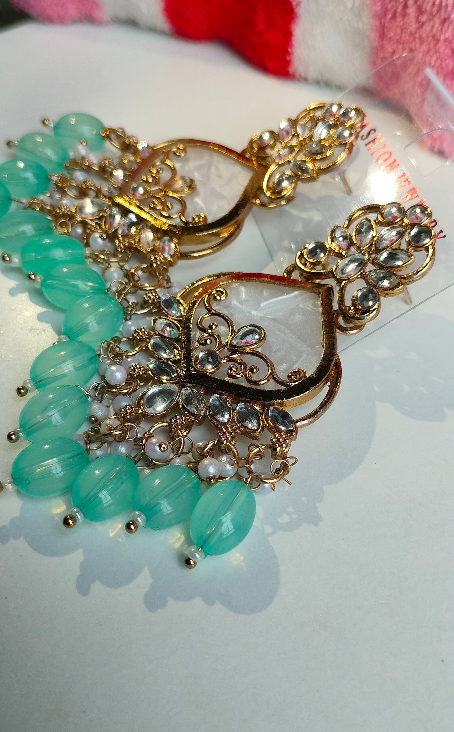 Elegant Rama Green Colored Pearl Jhumki Earrings for Women & Girls – Traditional Oxidized Silver Ethnic Jewelry