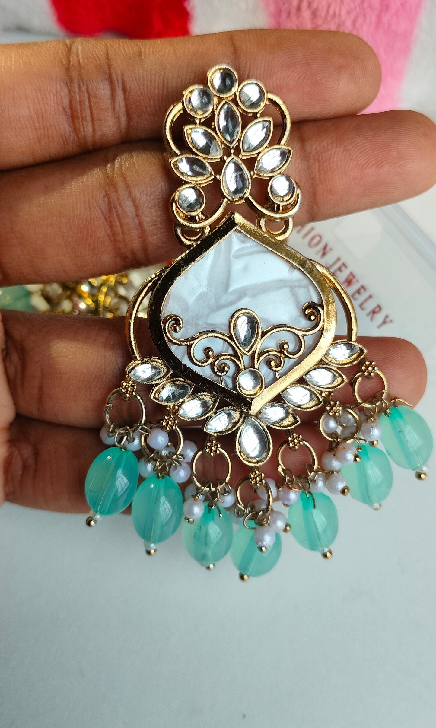 Elegant Rama Green Colored Pearl Jhumki Earrings for Women & Girls – Traditional Oxidized Silver Ethnic Jewelry