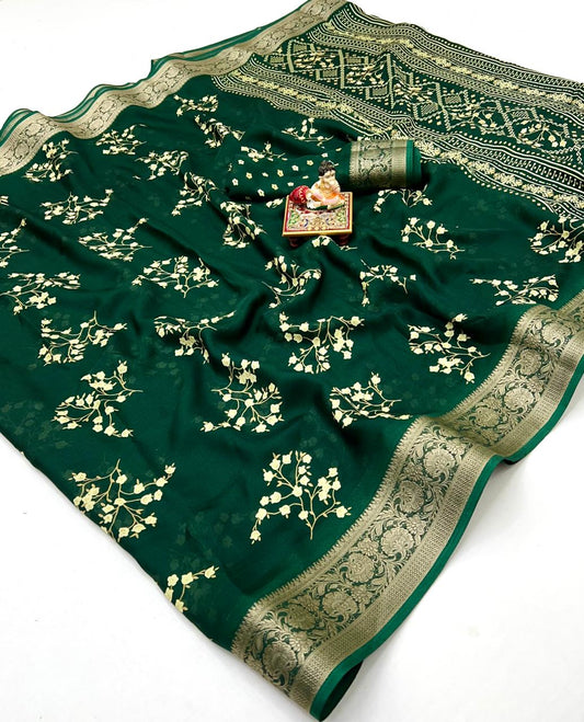 Beautiful Pure Calcutta Moss Mellow Georgette Print Sarees