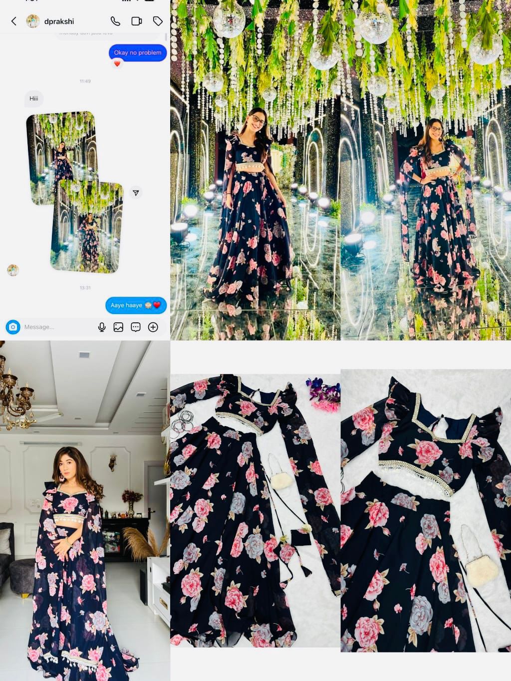 Exclusive Navy Blue Colored Kalamkari Printed Georgette Lehenga Choli with Designer Lace Blouse – Ready to Wear