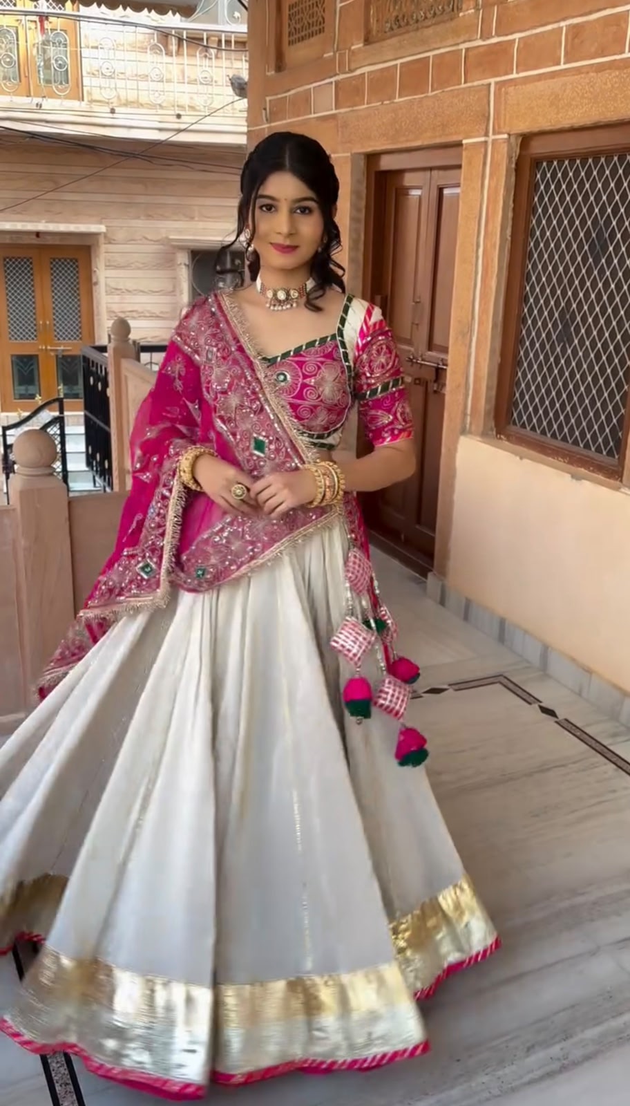Navratri Special Roman Silk Lehenga Choli with 6 Meter Big Flair, Heavy Embroidery & Sequin Work