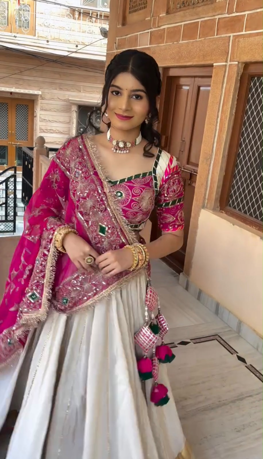 Navratri Special Roman Silk Lehenga Choli with 6 Meter Big Flair, Heavy Embroidery & Sequin Work