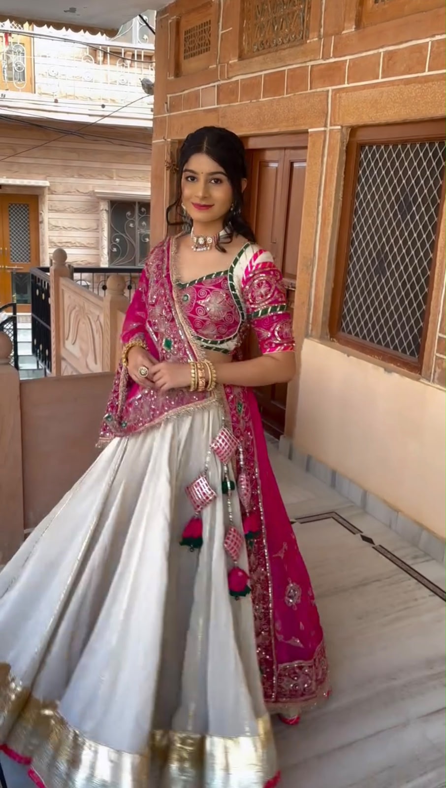 Navratri Special Roman Silk Lehenga Choli with 6 Meter Big Flair, Heavy Embroidery & Sequin Work