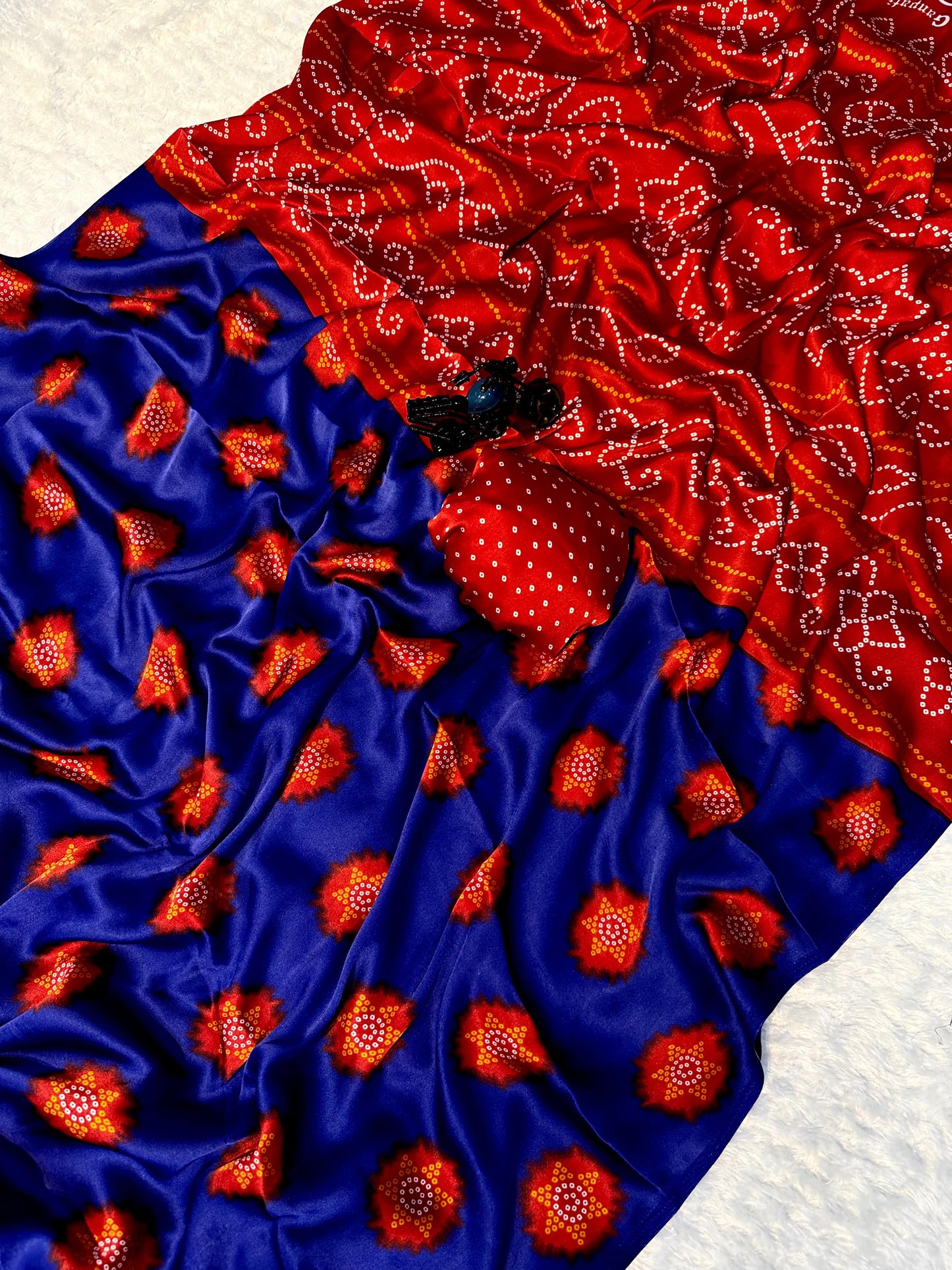 Premium Gajji Silk Royal Blue Colored Saree – Semi Gajji Heavy Weave with Blouse