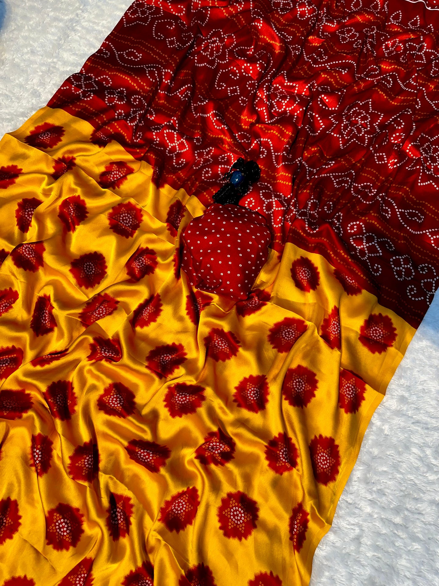 Premium Gajji Silk Yellow Colored Saree – Semi Gajji Heavy Weave with Blouse