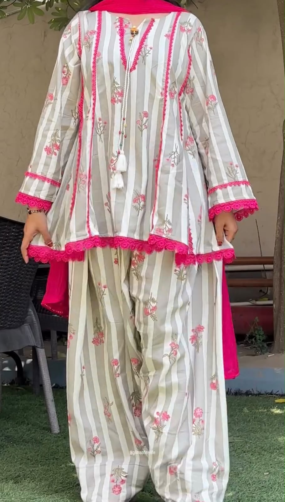Premium Natural Crepe Digital Print Kurti Set with Farshi Pant & Faux Georgette Dupatta for Women